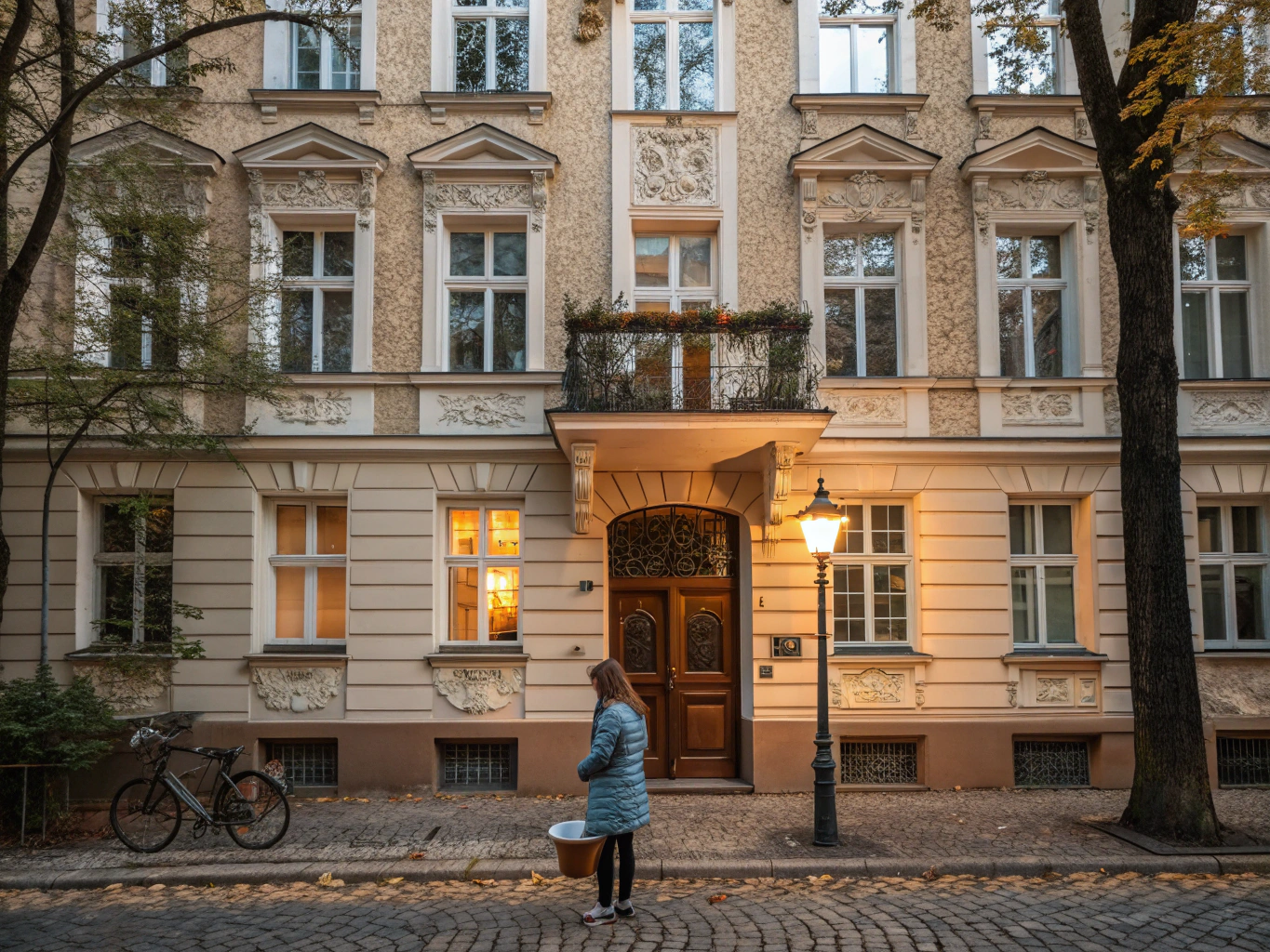 Historischer Altbau-Straßenzug im Frankfurter Westend